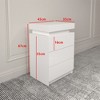 LED Nightstand With 3 Storage Drawers, Modern Multi-Color LED Night Table Bedside Table, Easy Assembly Modern Wooden End Table For Bedroom - 2 of 4