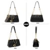Paaaawaters Shoulder Handbag for Women, Soft Quilted Clutch Purse Fashion Crossbody Bag With Pearl Chain - 3 of 4