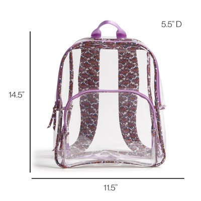 Рюкзаки Vera Bradley Women's Outlet Clear Backpack Scaevola Fan — фото 3