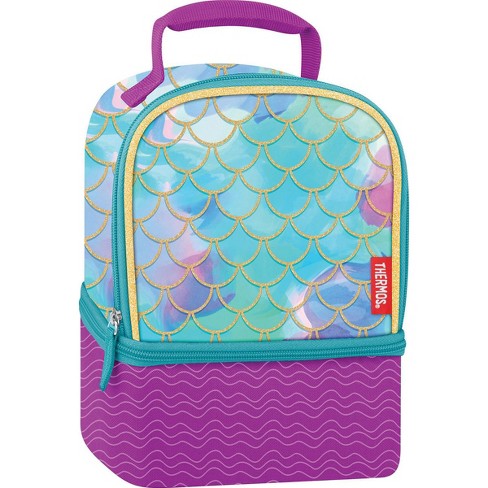 Thermos Kids' Soft Lunch Kit/Insulated Lunch Box,Mermaid,2021 Edition, Back  to School 