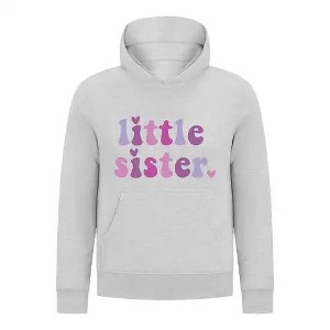Everyday Kids Little Sister Girls Pullover Hoodie – Cute Pastel Sibling Sweatshirt - 1 of 4