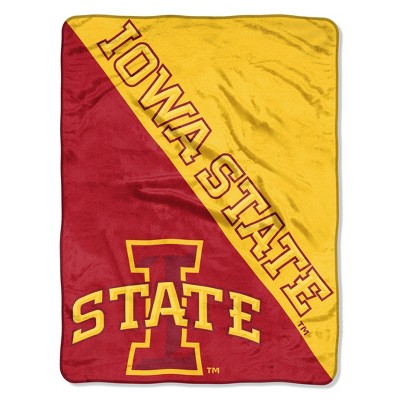 Iowa State Throw Blanket Fleece Gold Cardinal Red 