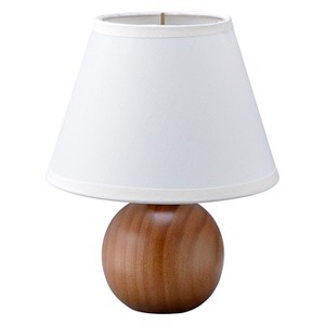 Wooden Cube Table Lamp Brown (Includes Energy Efficient Light Bulb) - Ore International