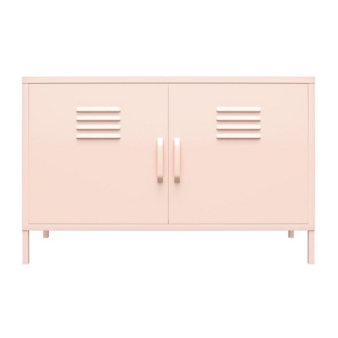 2 Door Cache Metal Locker Storage Cabinet Pink - Novogratz : Target