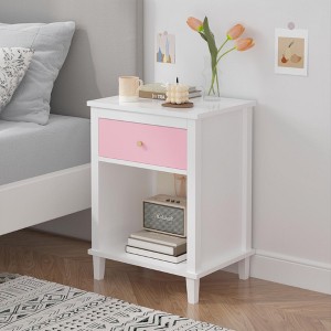 KWPZQEB Wooden Nightstand, Bedside End Table with Spacious Storage Drawer and Shelf Bedside End Table for Living Room, Bedroom - 1 of 4