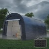 Heynemo Domed Carport with 4 Cloth Bags, Portable Garage with 2 Roll-up Doors, Heavy Duty Car Canopy Party Tent, Storage Shelter Shed - 4 of 4