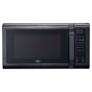Oster 1.4 Black Stainless Microwave Oven, Black/Silver
