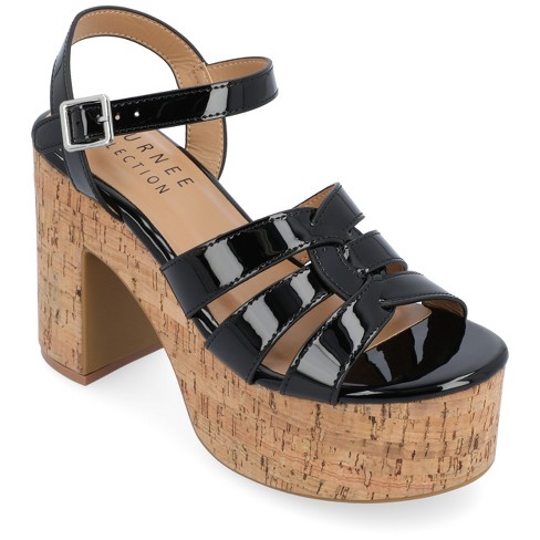 Target black platform sales sandals