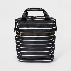 Striped Square Backpack - A New Day Black/White, Women