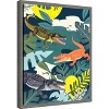 Amanti Art Three Crocodiles by Uma Gokhale Framed Canvas Wall Art - 2 of 4