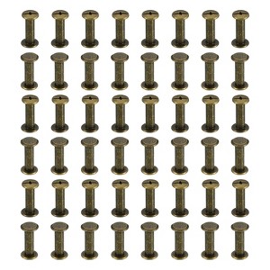 Unique Bargains Rust Proof Leather Belt Scrapbook Binding Accessories M5 Chicago Screws 50 Sets - 1 of 4