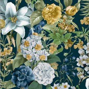 Glasshouse Flora Blue Floral Paste the Wall Wallpaper - 1 of 4