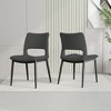 GDFStudio DuBois Modern Metal and Faux Leather Upholstered Dining Chair(Set of 2) - 2 of 4