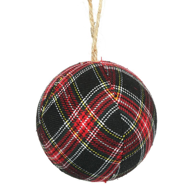 Vickerman Fabric Plaid Ball Ornament, 2 of 4