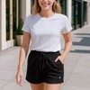 Dalix Lil Alien Embroidered Shorts Elastic Drawcord Pocket Key Loop Active Womens - 4 of 4