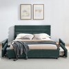 Queen Size Upholstered Platform Bed with Headboard and Drawers - 3 of 4
