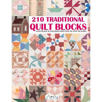 210 Traditional Quilt Blocks - by  Tuva Publishing (Paperback)