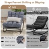 Rocking Papasan Chairs, Outdoor Lounge Chairs with Comfy Cushions, Sturdy Metal Frame, Reading Chairs for Adults - 4 of 4