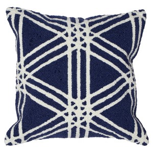 Liora Manne Frontporch Geometric Indoor/Outdoor Pillow.. - 1 of 4