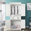 Tangkula Kitchen Cabinet Pantry Cupboard Freestanding W/Adjustable Shelves White - 2 of 4