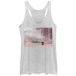 Women's Lost Gods Love San Franciscoen Gate Bridge Racerback Tank Top - 1 of 3