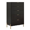 Festivo 5pc Modern Elegance Bedremm Chest and 2 Dressers and 3 Drawer Nightstands Set Black - 4 of 4