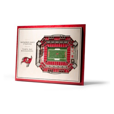 NFL Tampa Bay Buccaneers 5-Layer Stadiumviews 3D Wall Art