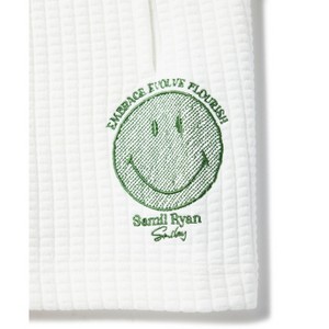 Samii Ryan | Smiley® Flourish Waffle Shorts, White, Large, 4 - 1 of 4