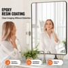 VEVOR Wall Mounted Makeup Mirror, 0.15" Thick, 36" x 48" Mirror with Aluminium Alloy Frame & Explosion-Proof Film, Scratch-Resistant Mirror, Black - 3 of 4