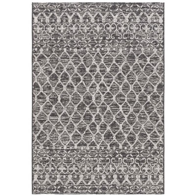 Courtyard Cy8798 Power Loomed Indoor/outdoor Area Rug - Black/grey - 5 ...