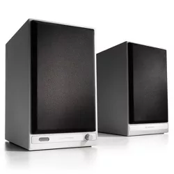 Audioengine HD6 150W Powered Bookshelf Stereo Speakers | Home Music System w/aptX HD Bluetooth, AUX Audio, Optical, RCA, 24-bit DAC (White)