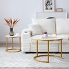 GDFStudio Ingram 2 Piece Nesting Wooden Coffee and Side Table Set - 2 of 4