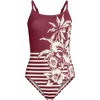 Lands' End Women's Chlorine Resistant Scoop Neck High Leg Tugless Tank Thin Strap One Piece Swimsuit Adjustable - 3 of 4
