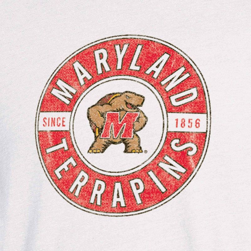 NCAA Maryland Terrapins Men&#39;s White Biblend T-Shirt, 3 of 4