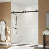 MAYEERTY Frameless Flat-Tube Double Sliding Shower Door - 8mm Easy-Clean Tempered Glass, Stainless Steel Hardware - 2 of 4