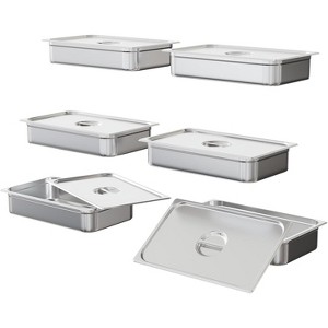 Commercial Grade 6 Pack Size Food Pan, Stainless Steel Steam Table Pans, Restaurant Supplies Stainless Buffet Pans - 1 of 4