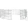 vidaXL BD - BD Rabbit Cage 12 Panels Galvanized Iron 54x60cm - 3 of 4
