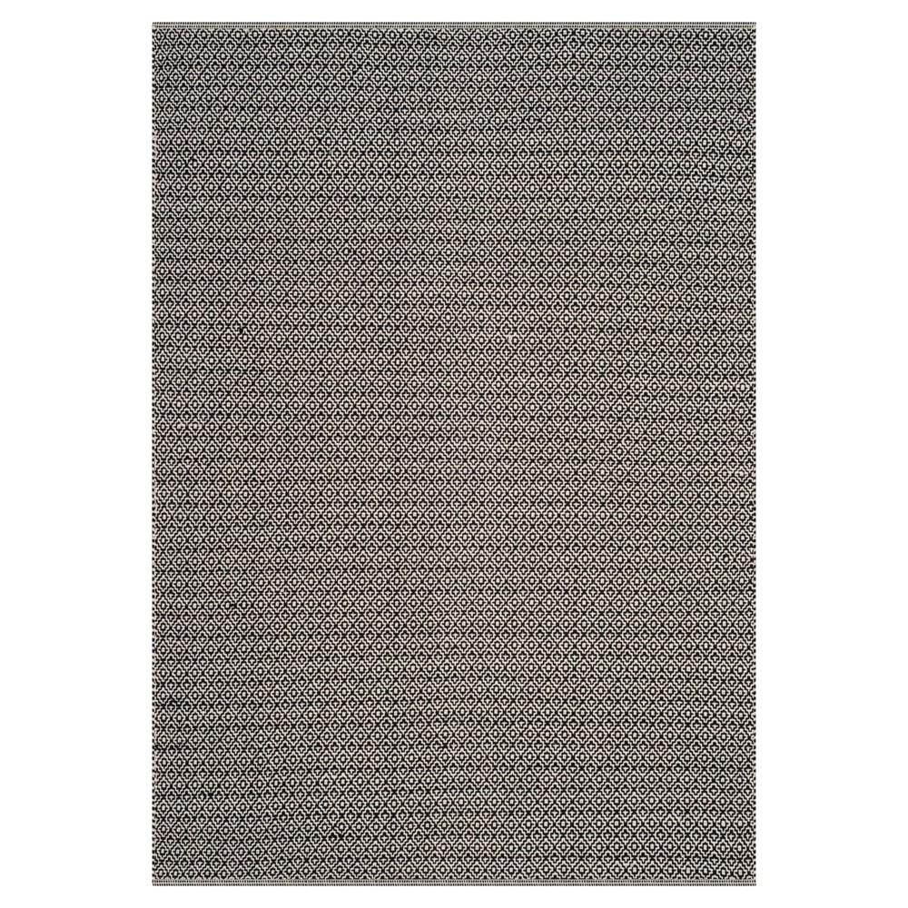 Ivory/Black Geometric Flatweave Woven Area Rug 4'x6' - Safavieh