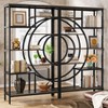 LITTLE TREE 70.47" 8 Tier Geometric Etagere Bookcase Gray/Black - 3 of 4