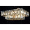 Ludomide Modern Square Crystal Chandelier, Large Flush Mount Ceiling Light Fixture with K9 Raindrop Lights Crystals, Rectangular Chandeliers - 3 of 4