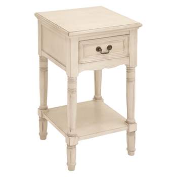 Traditional Wood Accent Table Ivory - Olivia & May