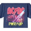ACDC PWR UP Concert Art Women's Navy Heather Crew Neck Short Sleeve Tee - 2 of 3