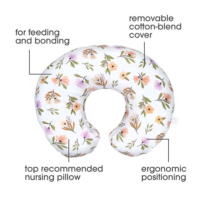Boppy Original Nursing Support Pillow - Neutral Wildflowers, 3 of 8