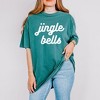 Simply Sage Market Women's Jingle Bells Bold Cursive Short Sleeve Garment Dyed Tee - 2 of 4