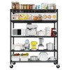 SEVOBAL Utility Storage Shelves Industrial Steel Wire Shelving with Lockable Rolling Wheels for Home and Commercial, Black, 55.9"*24.4"*8.46" - 4 of 4