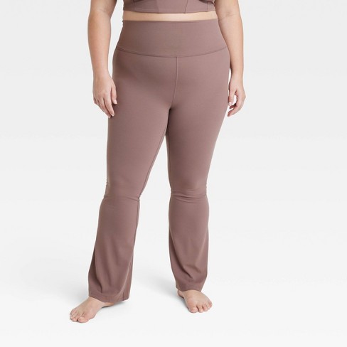 Women's Everyday Soft Ultra High-Rise Flare Leggings - All In Motion™ Brown  4X