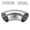 Unique Bargains 316 Stainless Steel Exhaust Pipe HVAC Pipe Fitting 90 Degree Mandrel Bend Elbow - 3 of 4