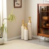 Floor metal vase modern style decoration home white metal vase set of 3 gorgeous large glazed metal vases - 3 of 4