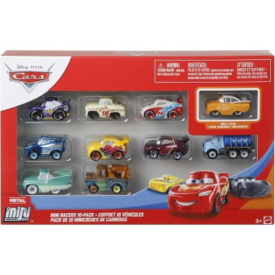 Mattel Disney and Pixar Cars Die Cast Mini Racers 10 Pack, Styles May Vary