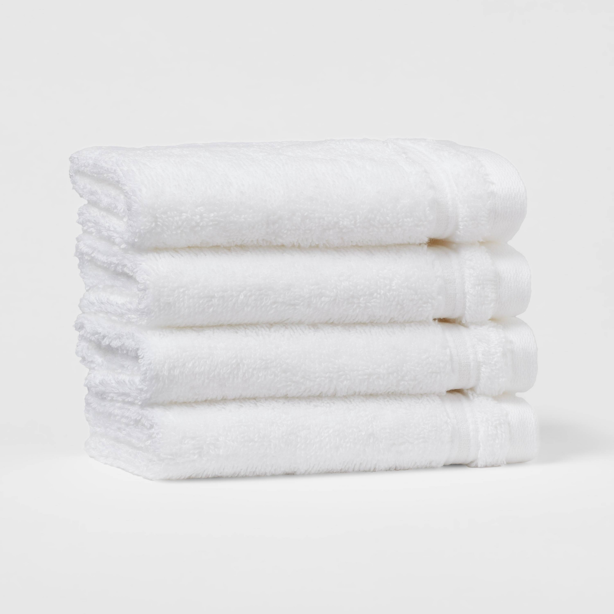4pk Total Fresh Antimicrobial Washcloth Set White - Threshold™